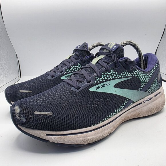 Brooks Ghost 14 Womens Size 10 Purple Peacoat Yucca Athletic Shoes Running - Picture 3 of 14